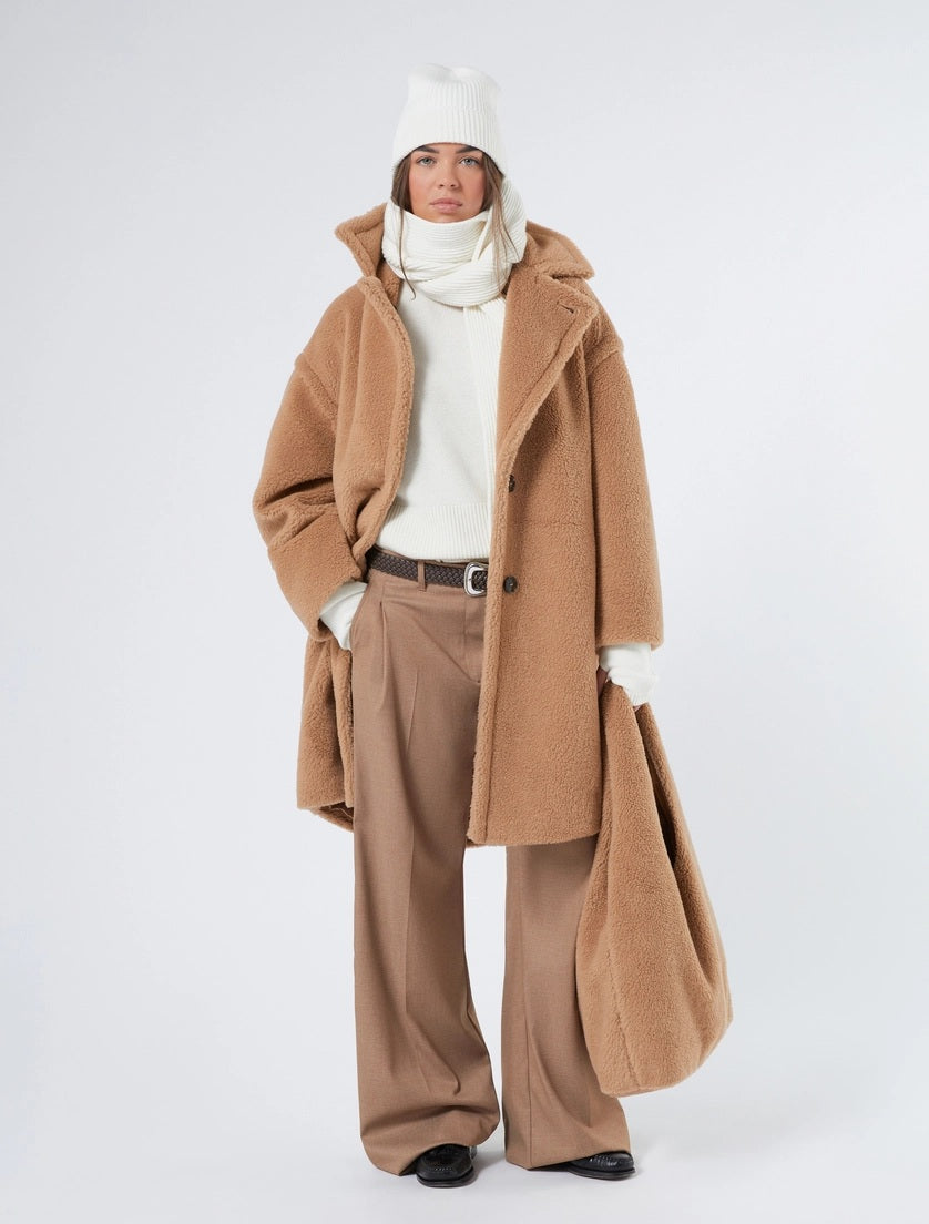 Manteau Persona By Marina Rinaldi - Laine Et Cachemire Taille 21, Couleur Anthracite - Très Bon état